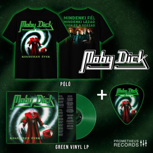 Moby Dick - Kegyetlen évek csomag (Zöld LP + póló + pengető) 